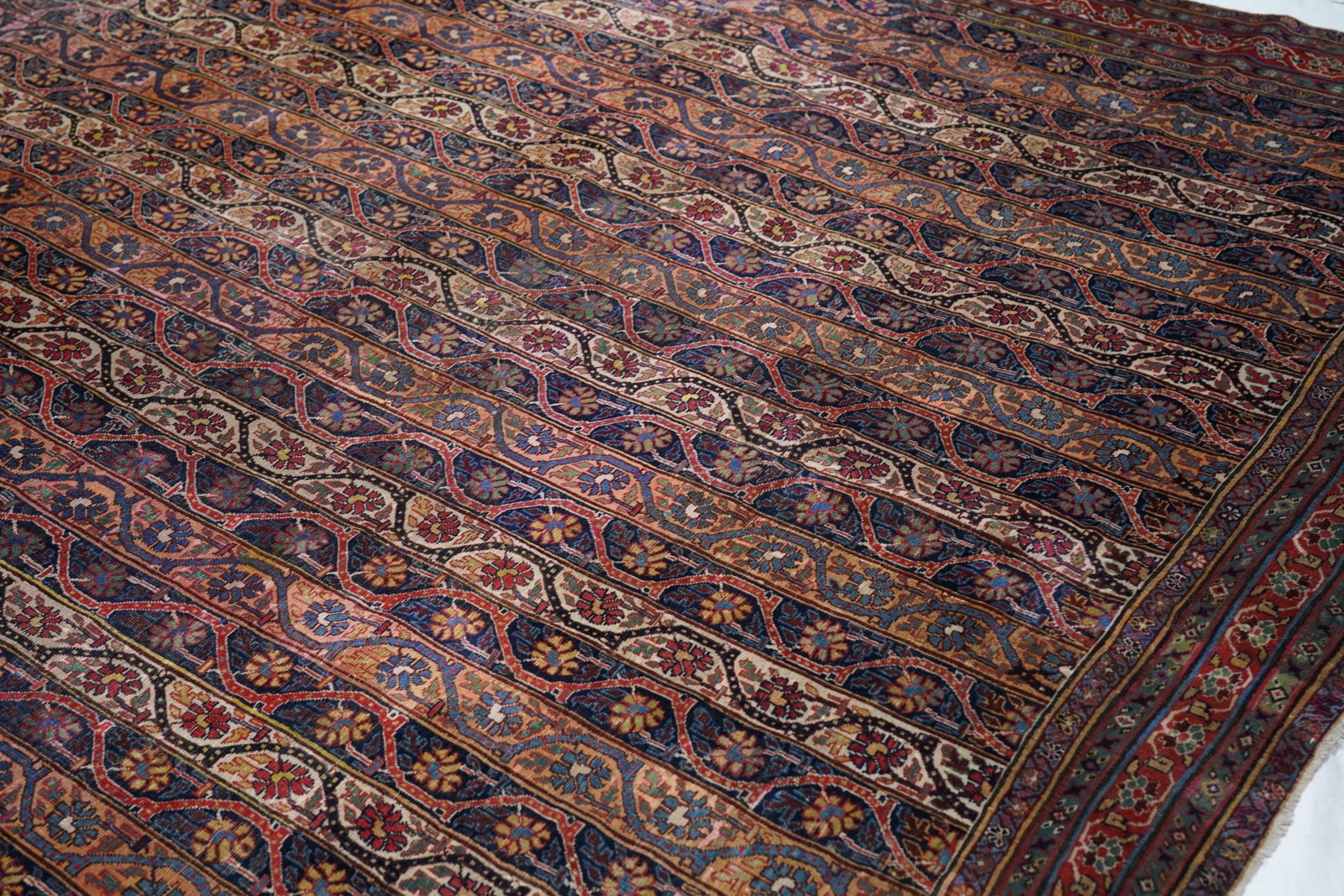 Fine Antique Tribal Qashqai Rug 8'4'' X 15'4'' - 5