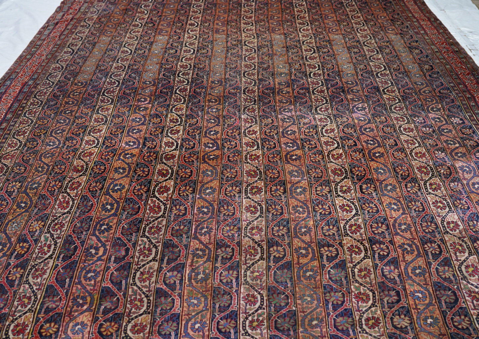 Fine Antique Tribal Qashqai Rug 8'4'' X 15'4'' - 6