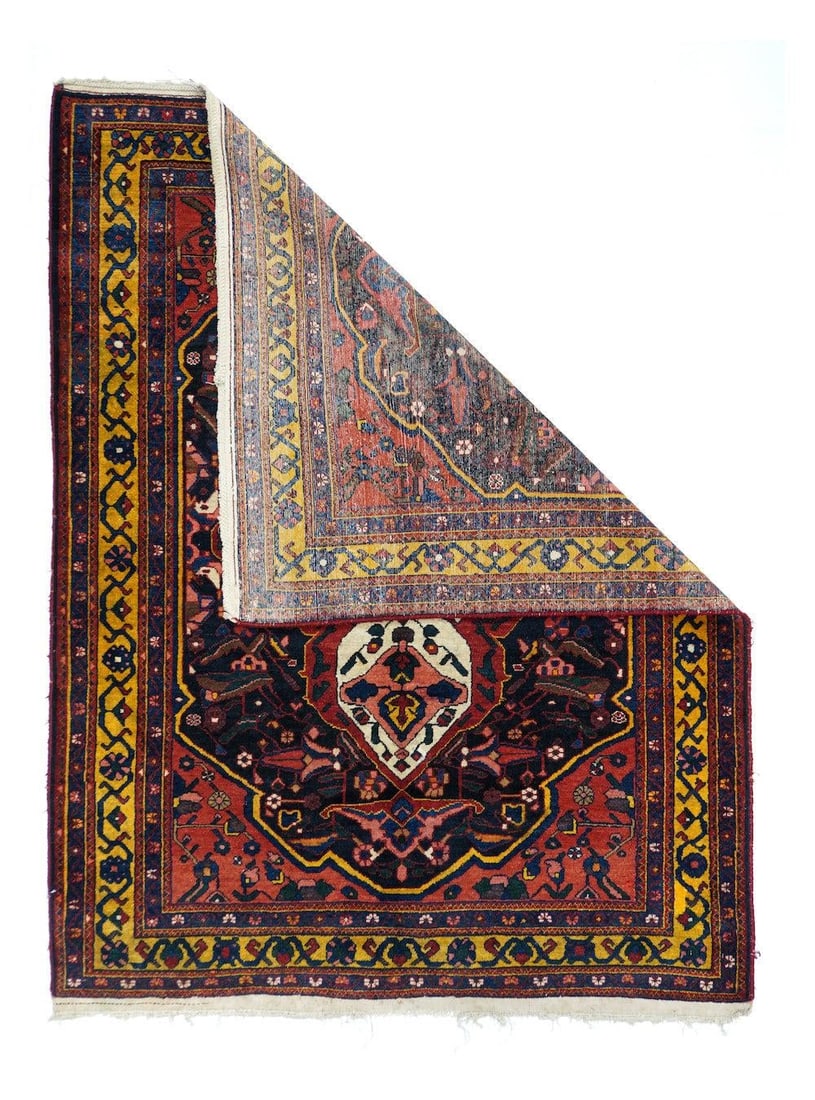 Antique Bakhtiari Rug 5'0'' X 6'4'' - 2