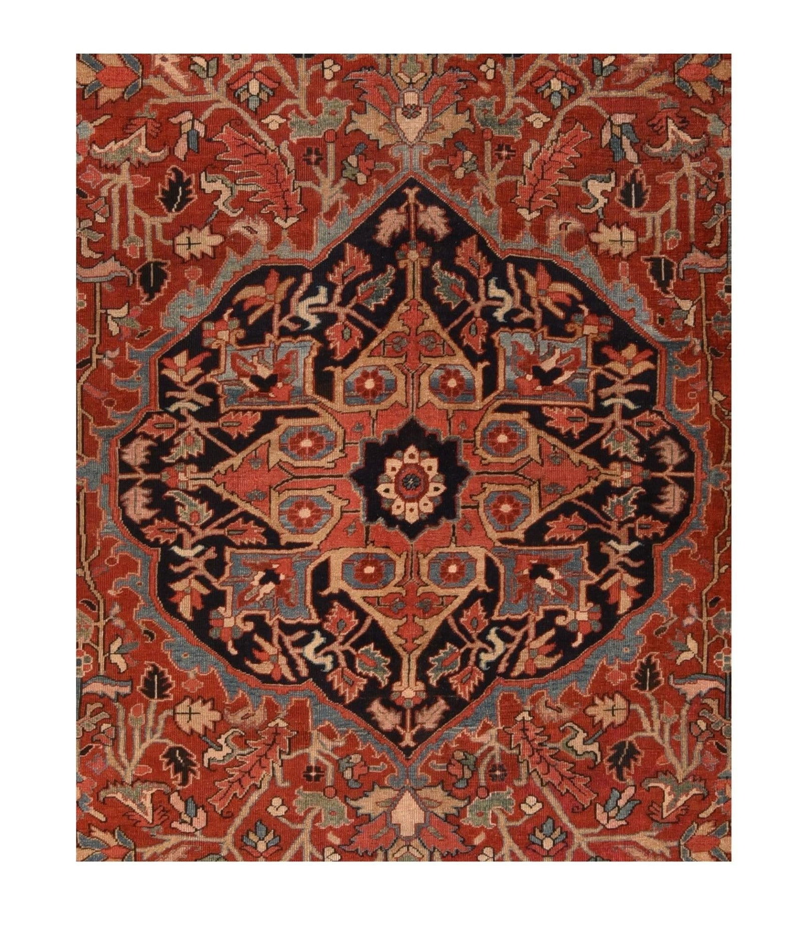 Antique Heriz Serapi Rug 8'9'' X 12'6'' - 3