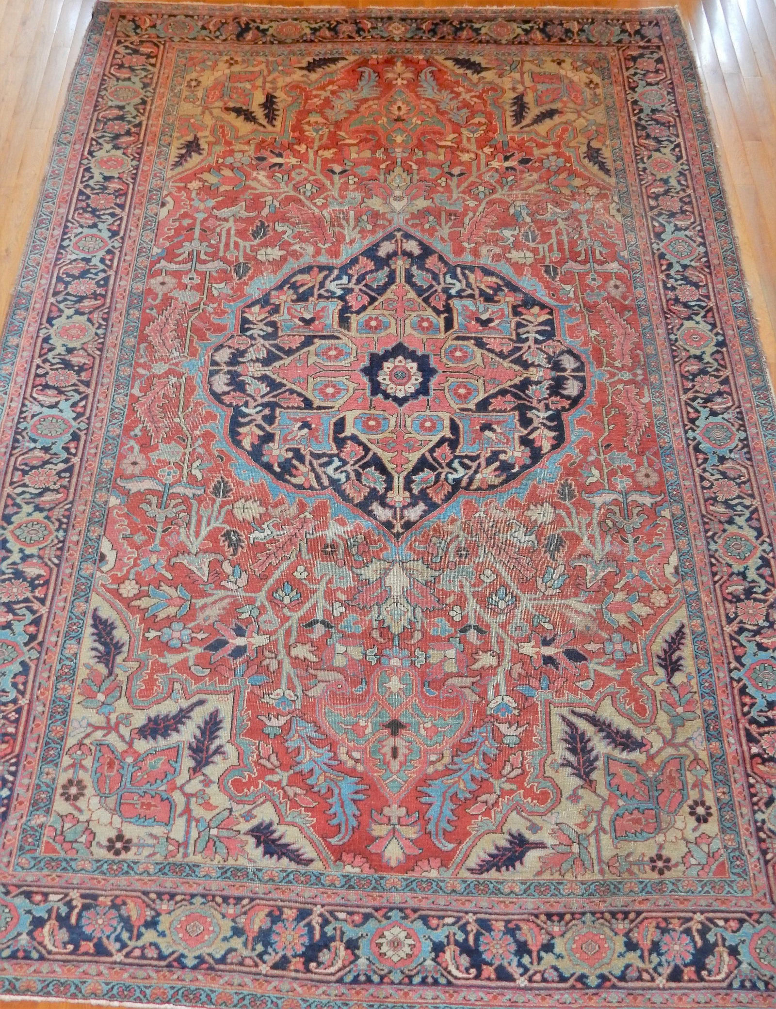 Antique Heriz Serapi Rug 8'9'' X 12'6'' - 7