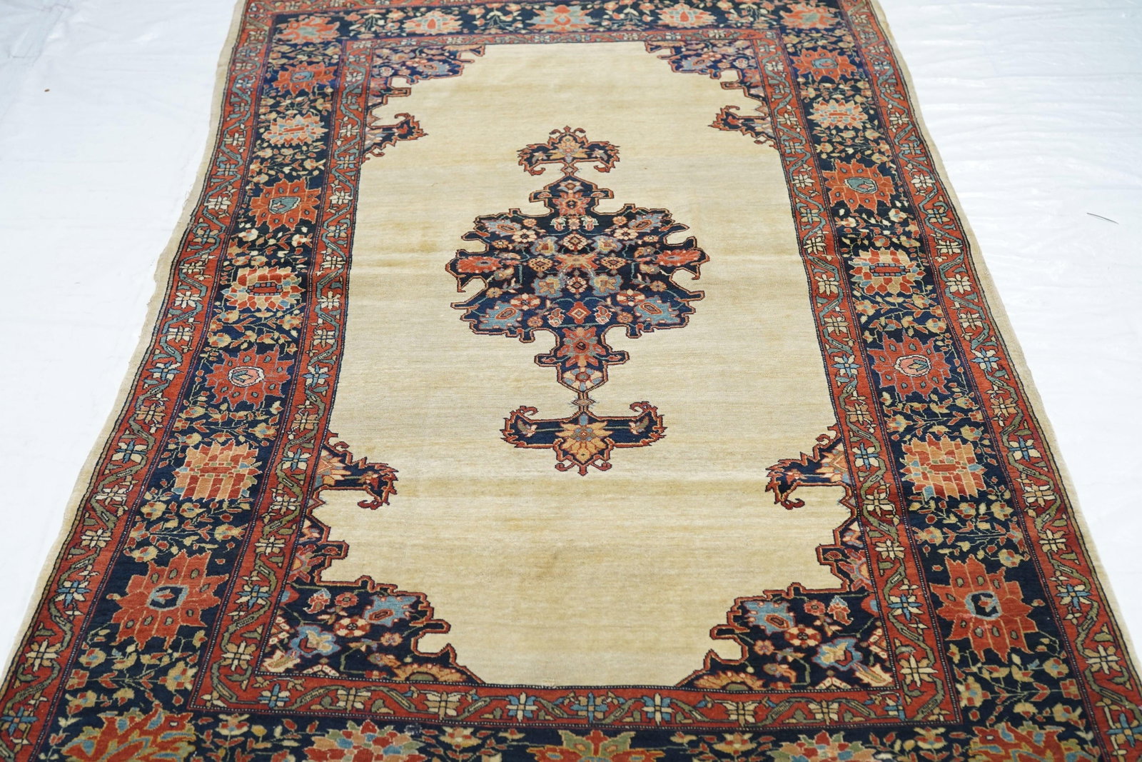 Late 18th Century Antique Farahan Sarouk Rug 4'1'' X 7'0'' - 8