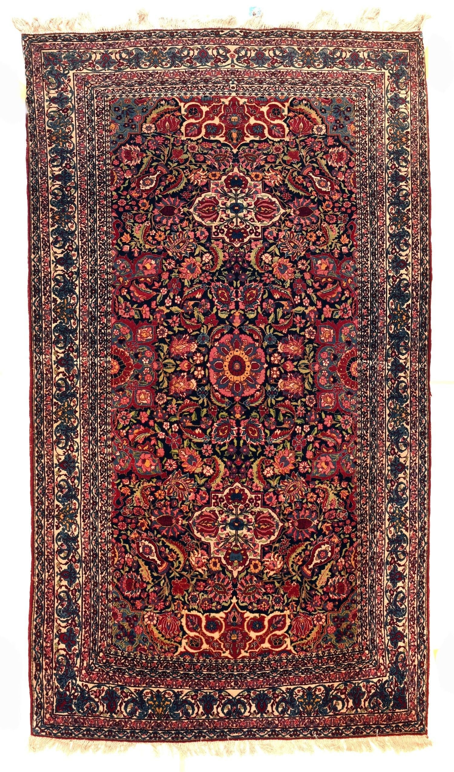 Antique Nain Toudeshk Rug 4'9'' X 8'5'' - 4