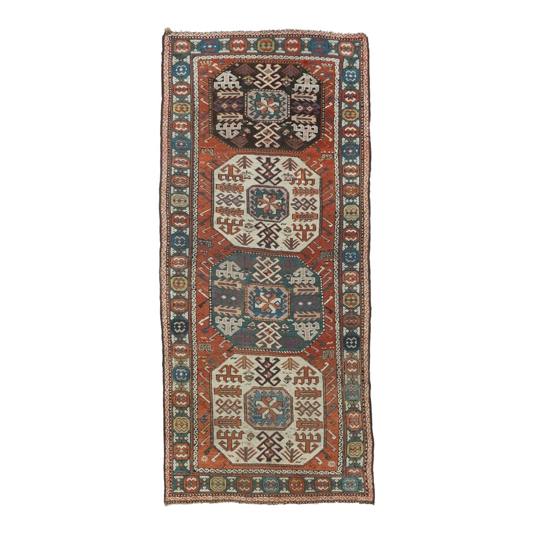 Antique Kazak Rug 4' X 9'5'' (1 of 9)