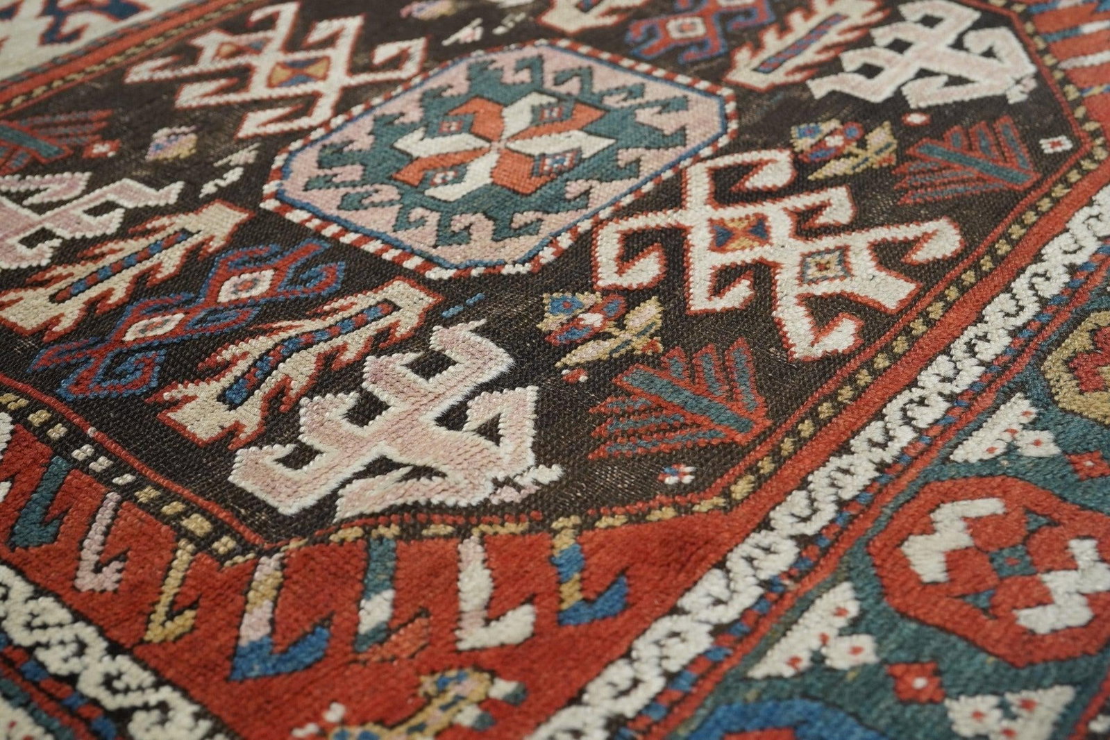 Antique Kazak Rug 4' X 9'5'' - 5