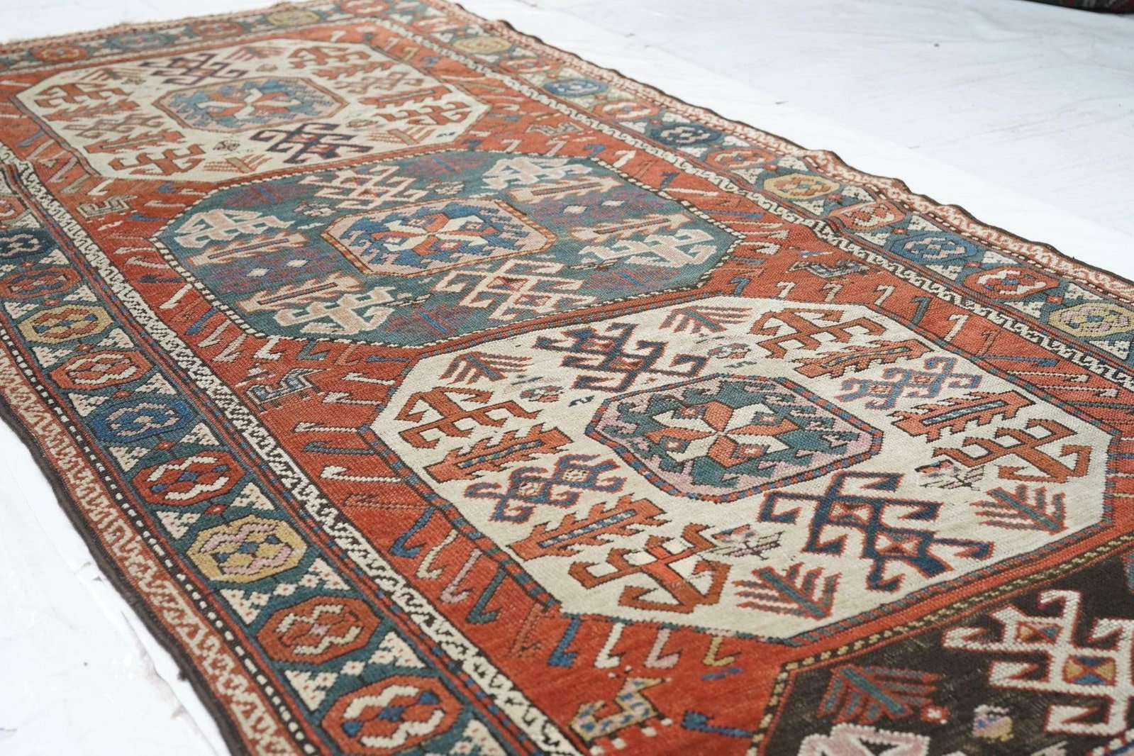 Antique Kazak Rug 4' X 9'5'' - 6