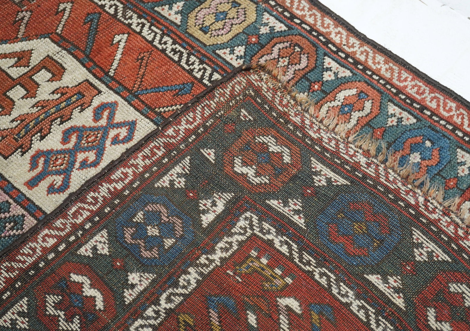 Antique Kazak Rug 4' X 9'5'' - 9