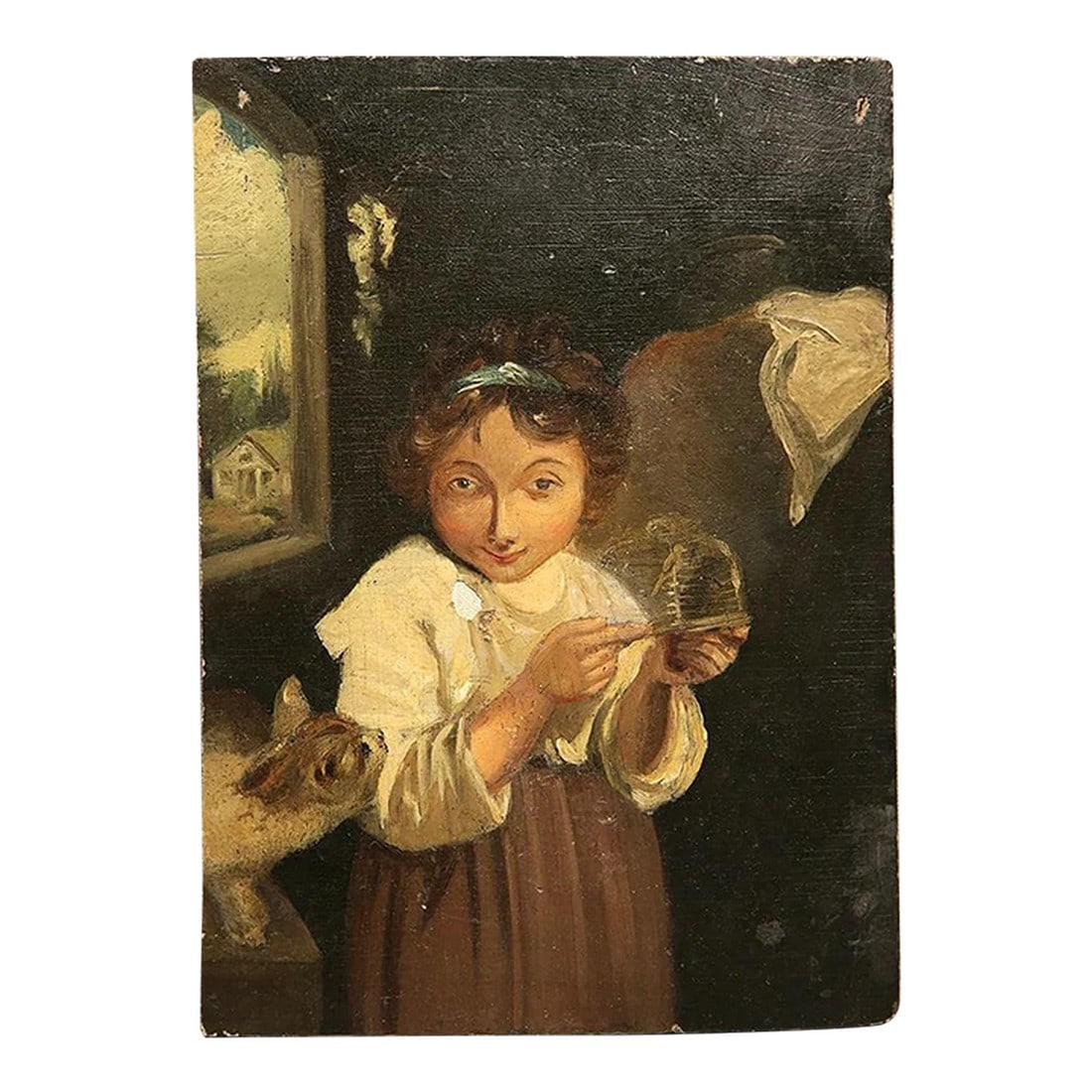Mid 20th Century Oil on Panel - Honor; Daumier: Oil on panel by Honor Daumier 10.5"x7.75" Condition: Alterations: Unknown Imperfections: Some Imperfections Condition Notes: Good Condition Dimensions: Height: 10.5 in. Width: 7.75 in. Depth: 0.1 in.