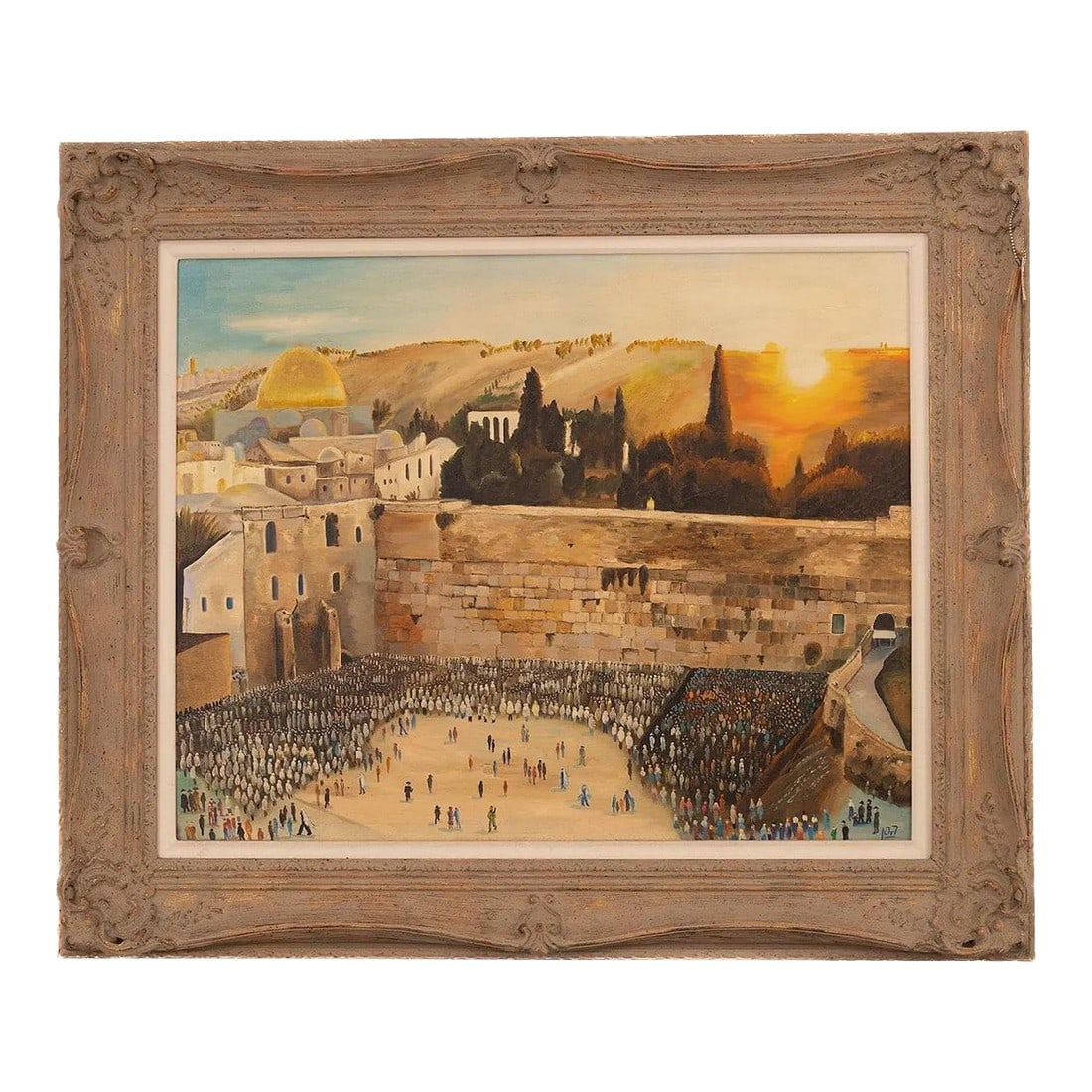 Mid 20th Century Painting of the Western Wall in Jerusalem (1 of 7)