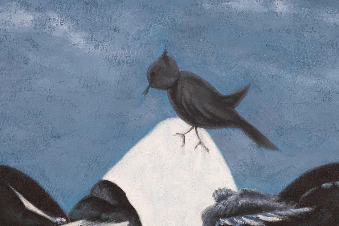 Mid 20th Century Cow with Black Bird on Head - 3