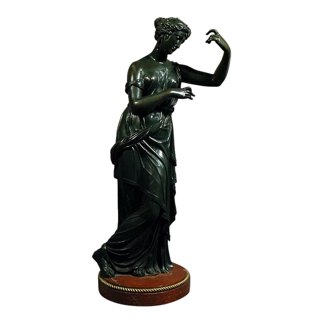 Mid 20th Century Statue of Diana - Bronze: Bronze 25" x 8" Statue of Â“Diana" Condition: Alterations: Unknown Imperfections: Some Imperfections Condition Notes: Good Condition Dimensions: Height: 25 in. Width: 8 in. Depth: 8 in.