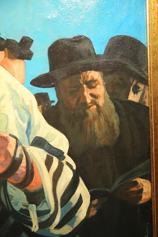 Mid 20th Century Jewish Men Gathered - Isidor Kaufmann - 2