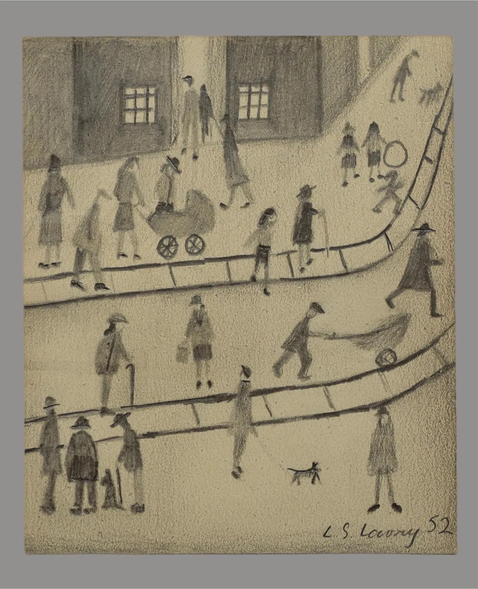 Mid 20th Century Street Scene - L.S. Lowry - 2