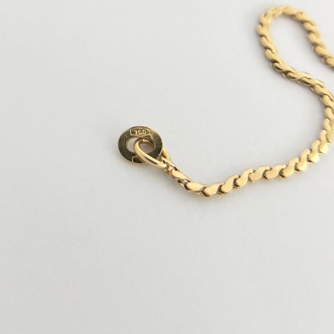UNOAERRE Italian Thin S-Link Chain Necklace 18K Yellow Gold, 23 Inches, 6.77 Gr - 6