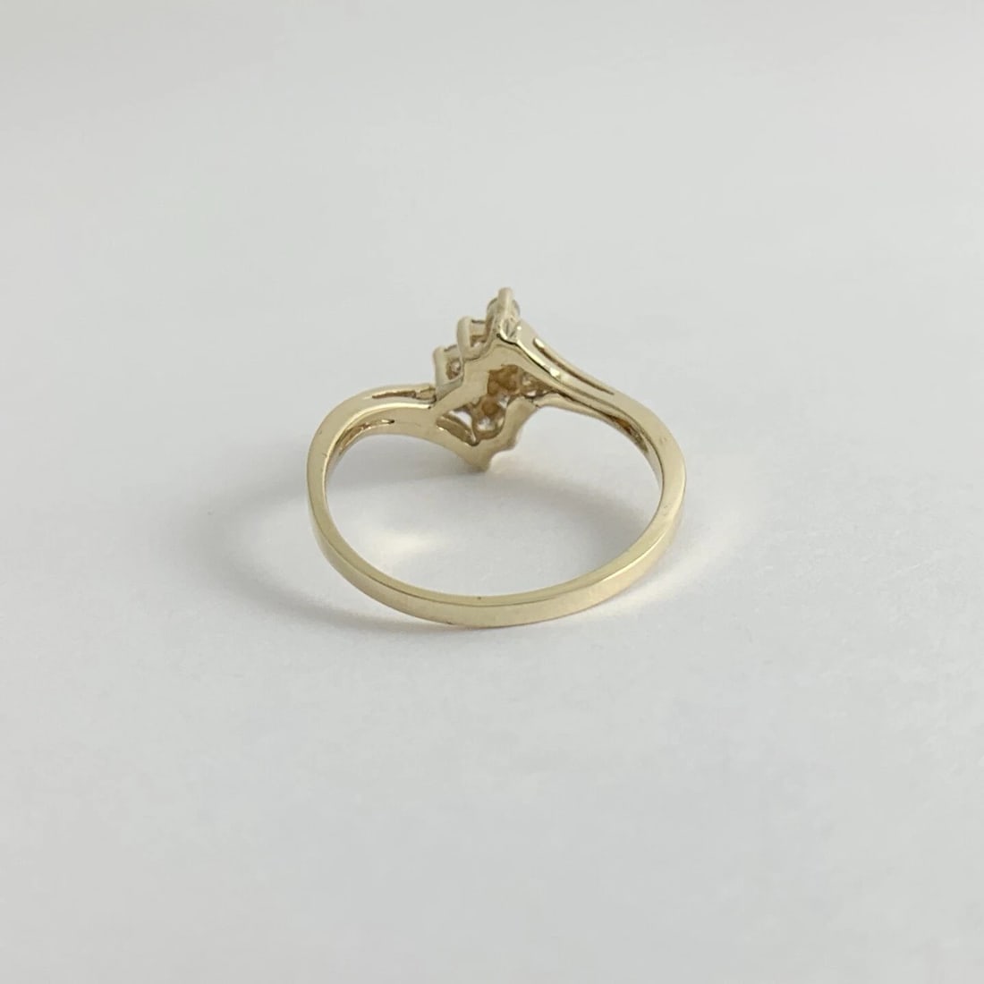 Diamond Marquise Cluster Statement Ring 14K Yellow Gold, .18 CTW, 1.97 Grams - 9