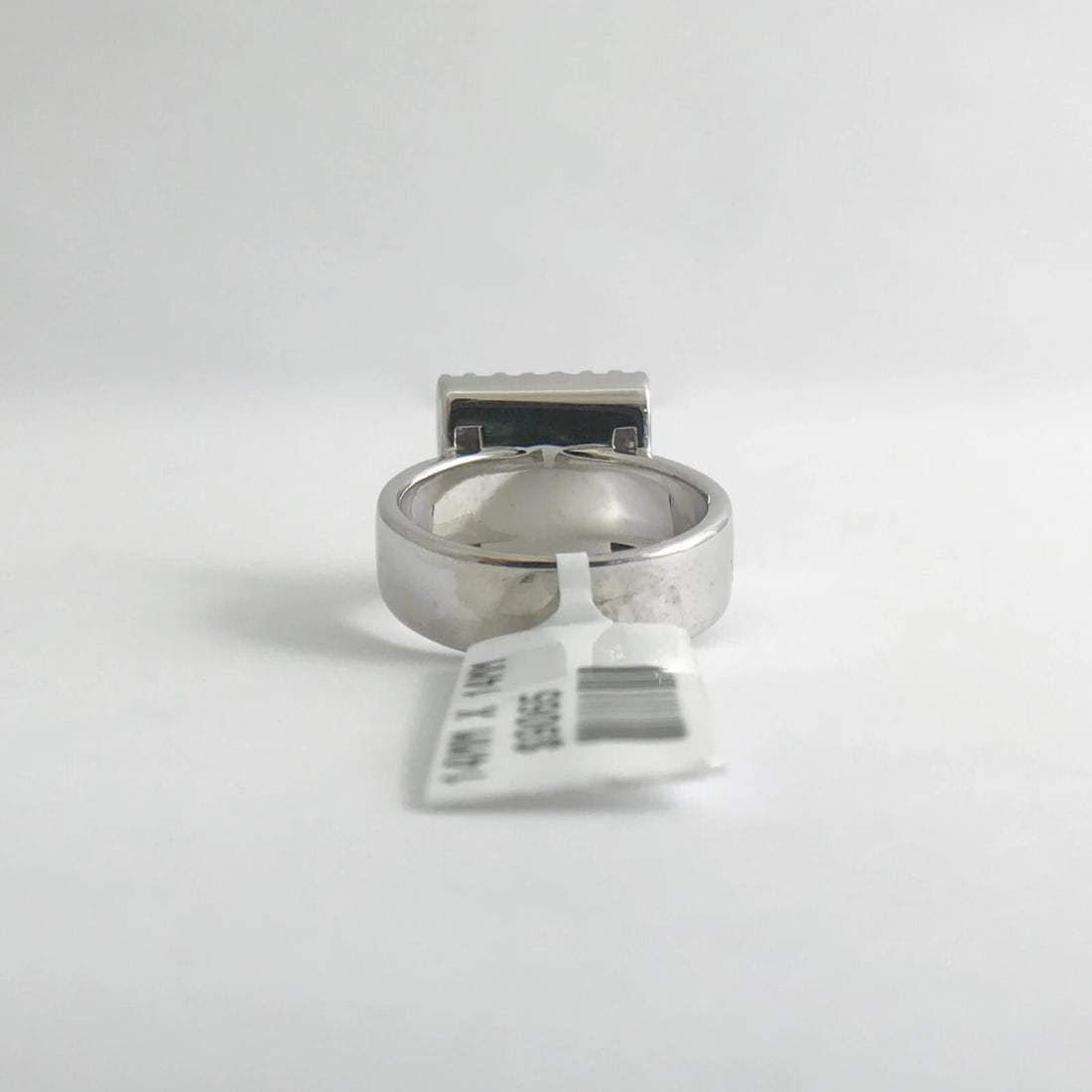 Square Wave Pave Diamond Cluster Cocktail Ring 18K White Gold, 1.03 CTW - 10