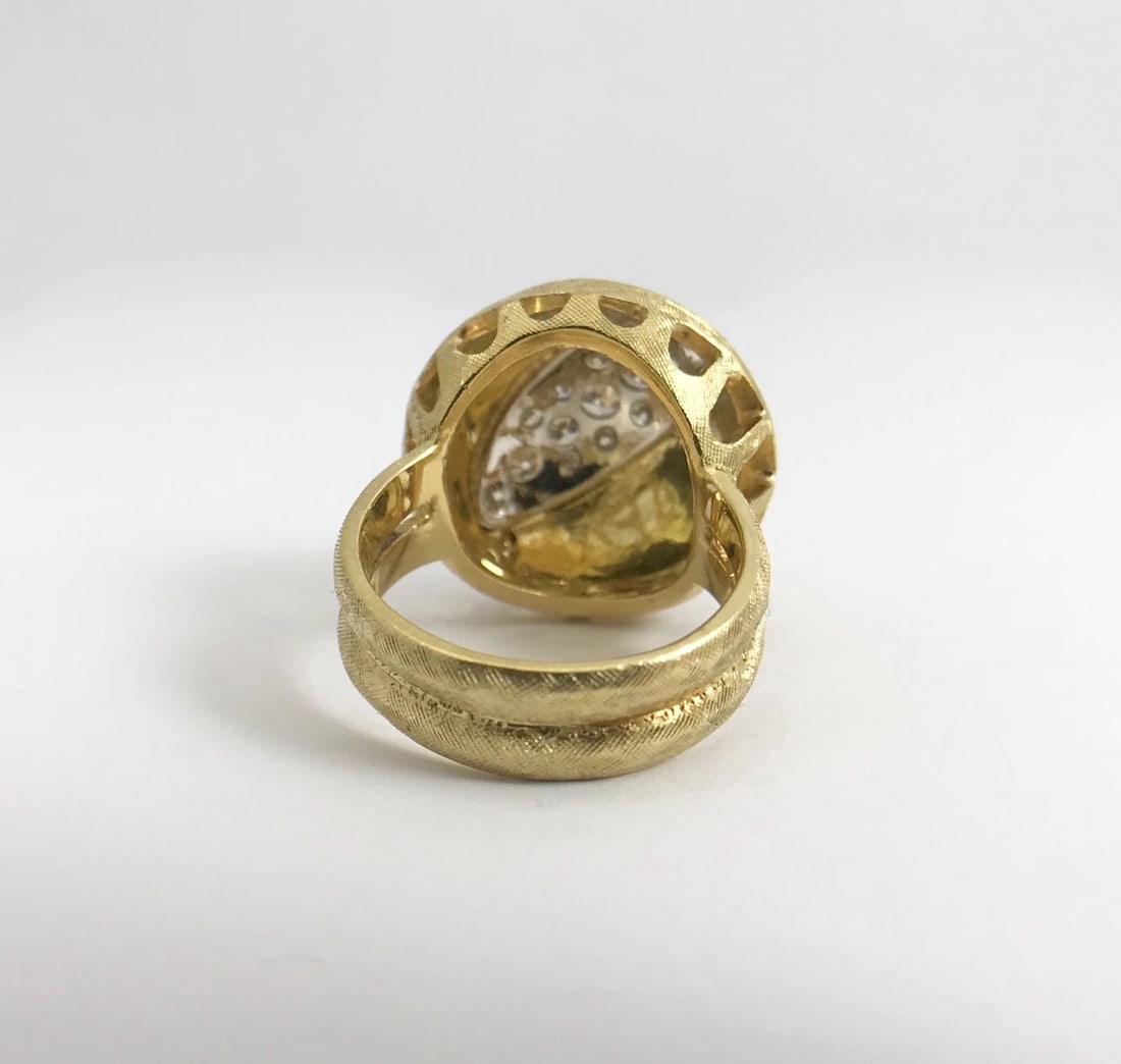 Vintage 1960's Diamond Dome Cocktail Ring 18K Yellow Gold, .40 CTW, 14.27 Grams - 10