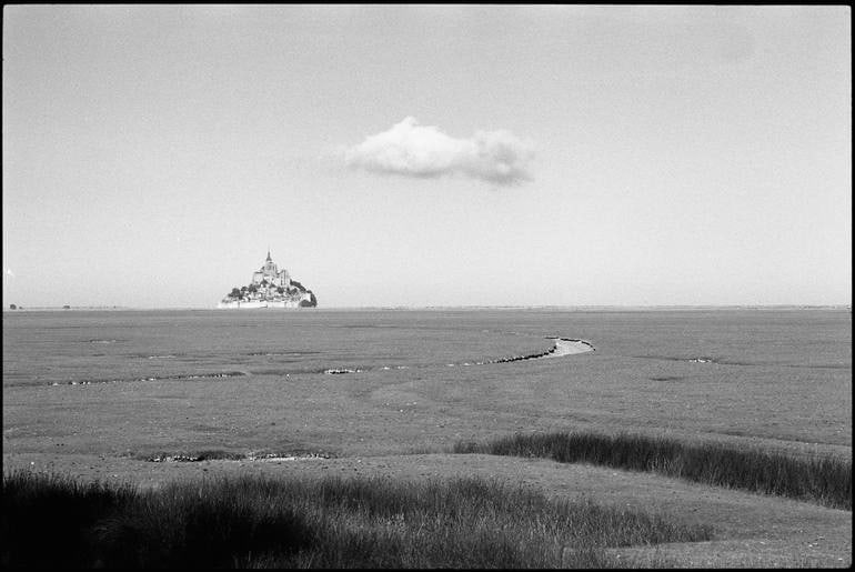 Cloud Ii, Mont Saint Michel, France 2016 - Silver Gelatin Photograph: Title: Cloud Ii, Mont Saint Michel, France 2016 - Silver Gelatin Photograph Description: 20 x 16 in Medium: Cloud II, Mont Saint Michel, France 2016 - Silver Gelatin Photograph - Limited Edition of 10