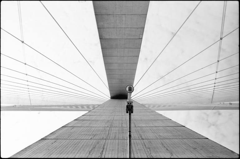 The Eye, Pont De Normandie, France 2016 - Silver Gelatin Photograph: Title: The Eye, Pont De Normandie, France 2016 - Silver Gelatin Photograph Description: 20 x 16 in Medium: The Eye, Pont de Normandie, France 2016 - Silver Gelatin Photograph - Limited Edition of 10 P