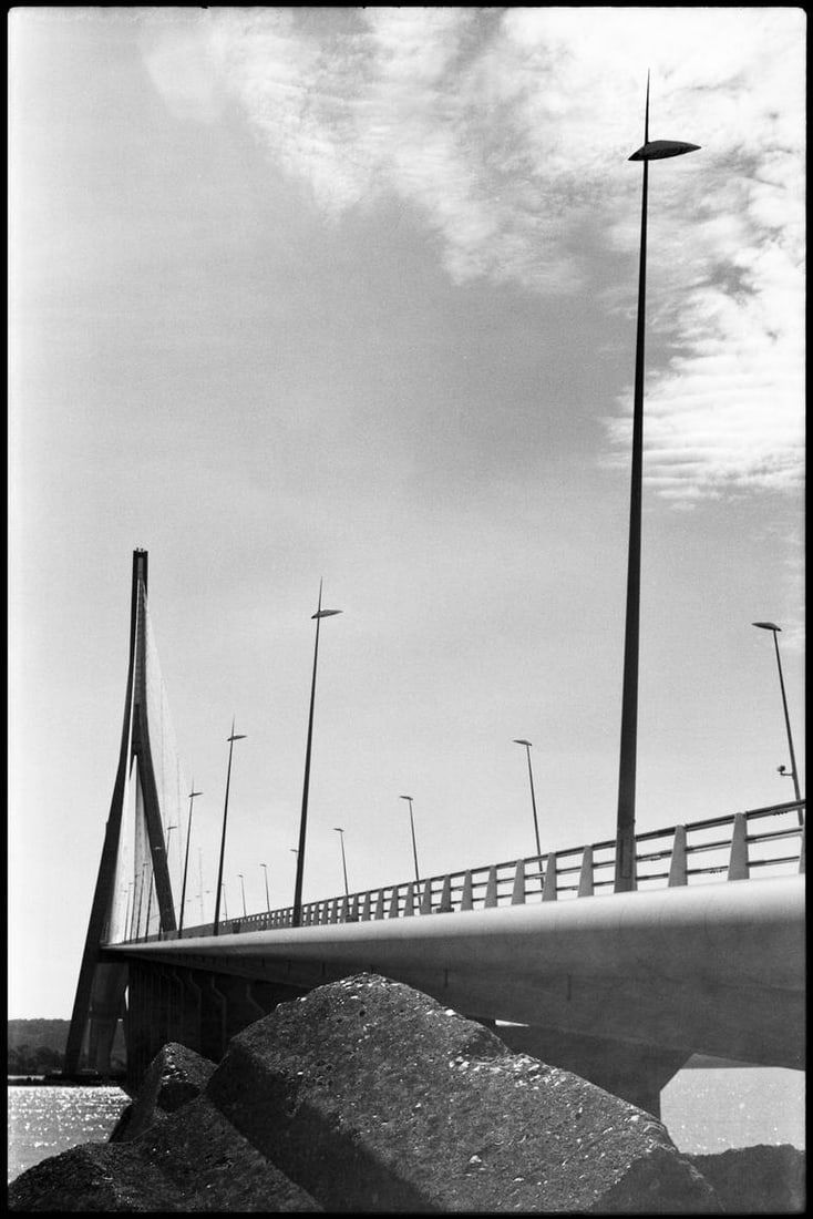 Rocks, Pont De Normandie, France 2016 - Silver Gelatin Photograph: Title: Rocks, Pont De Normandie, France 2016 - Silver Gelatin Photograph Description: 16 x 20 in Medium: Rocks, Pont de Normandie, France 2016 - Silver Gelatin Photograph - Limited Edition of 10 Paul 