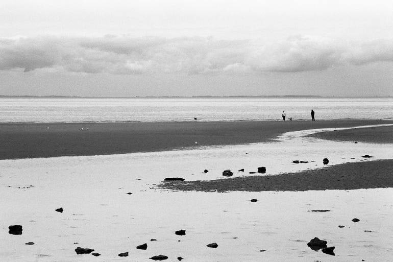 White, Heacham Beach, King'S Lynn - Silver Gelatin Photograph: Title: White, Heacham Beach, King'S Lynn - Silver Gelatin Photograph Description: 20 x 16 in Medium: White, Heacham Beach, King's Lynn - Silver Gelatin Photograph - Limited Edition of 10 Paul Cooklin