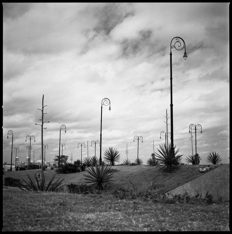 Street Lights, Havana, Cuba - Silver Gelatin Photograph: Title: Street Lights, Havana, Cuba - Silver Gelatin Photograph Description: 20 x 20 in Medium: Street Lights, Havana, Cuba - Silver Gelatin Photograph - Limited Edition of 10 Paul Cooklin United
