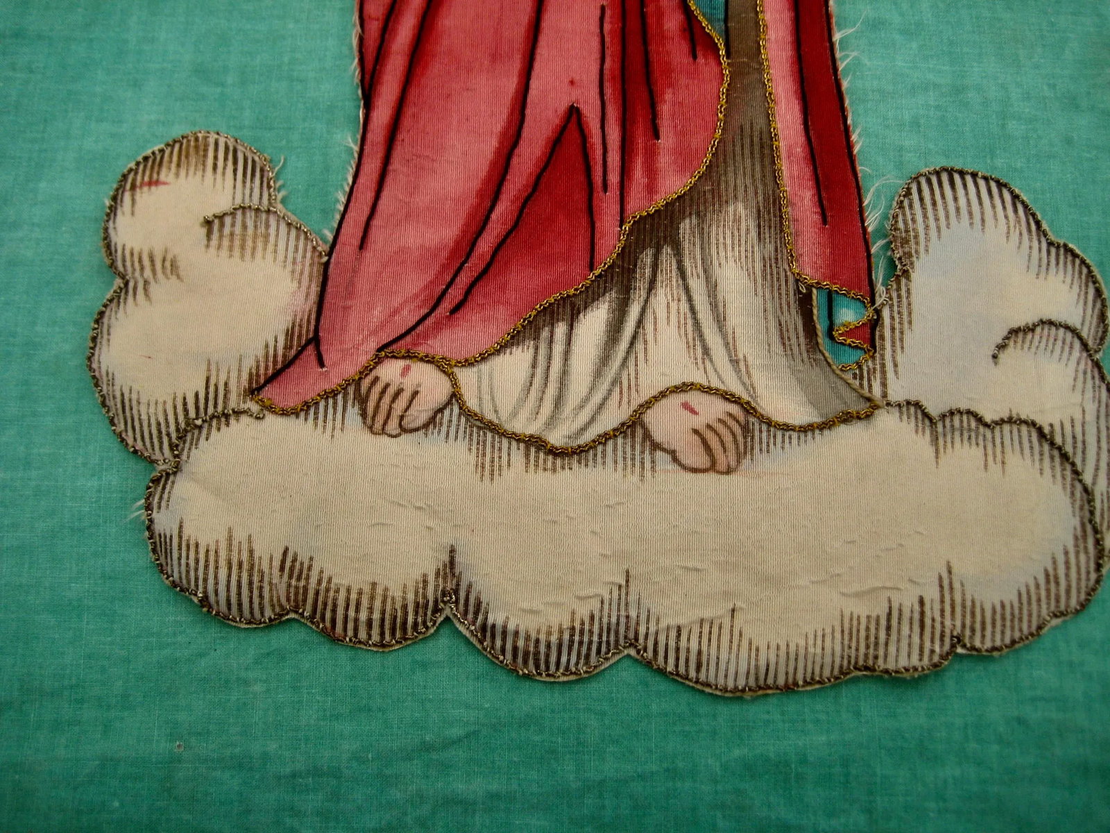 Late 19th Century French Embroidery of Christ - 6