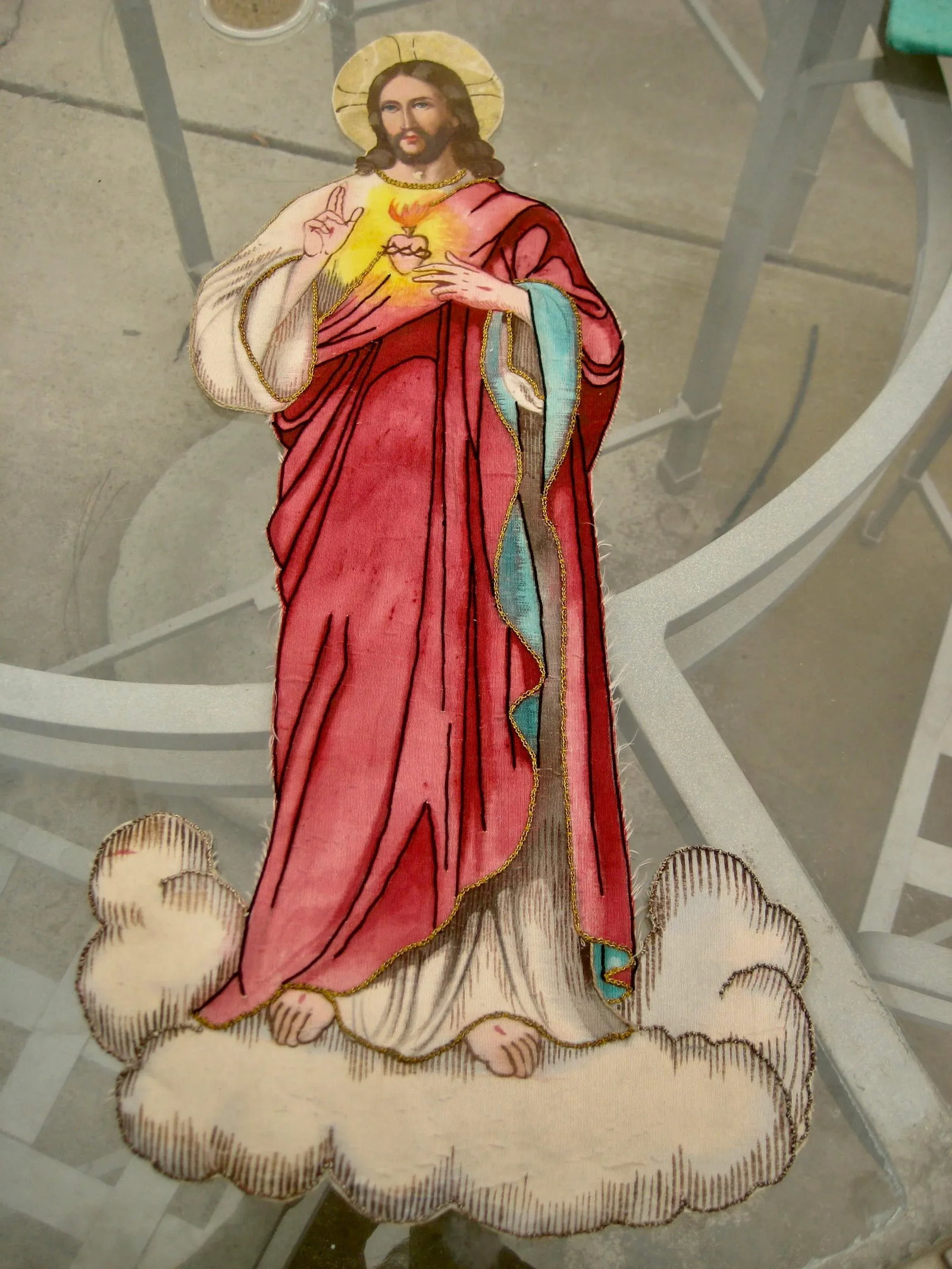 Late 19th Century French Embroidery of Christ - 9