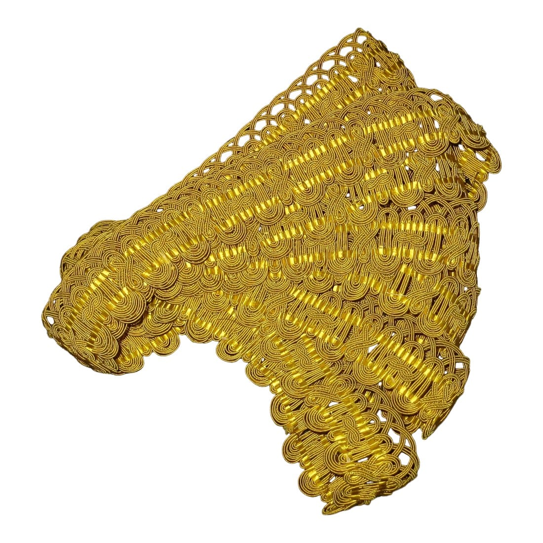 French Large Yellow Silk Trim 5 Yards, Circa 1780: Stunning large trim from circa 1780 all in bright yellow silk , 5 yards 10 inches long in one piece all usable 2.25 wide, perfect exemple of the best french passementerie quality of the 1700 hundreds