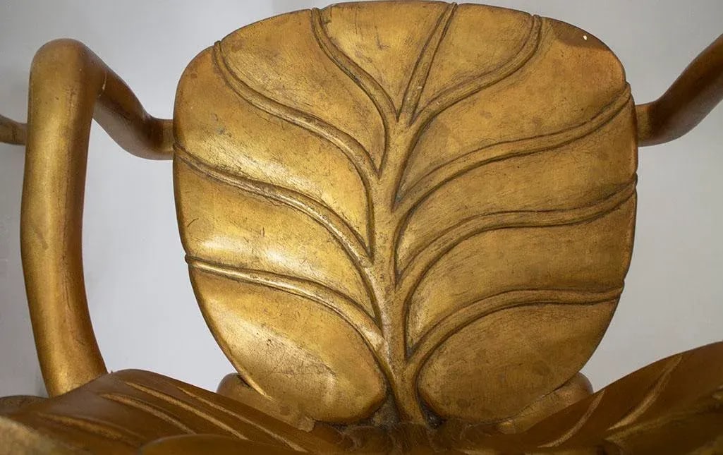 Bartolozzi & Maioli Italian Carved Wooden Leaf Chairs - a Pair - 7