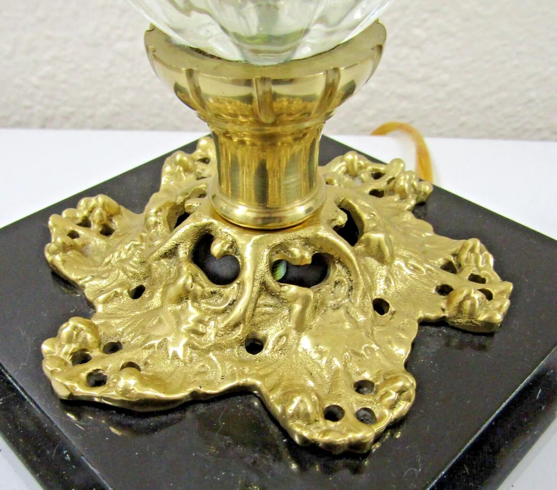 Chelsea House Daines Glass and Brass Art Nouveau Style Accent Lamp - 10