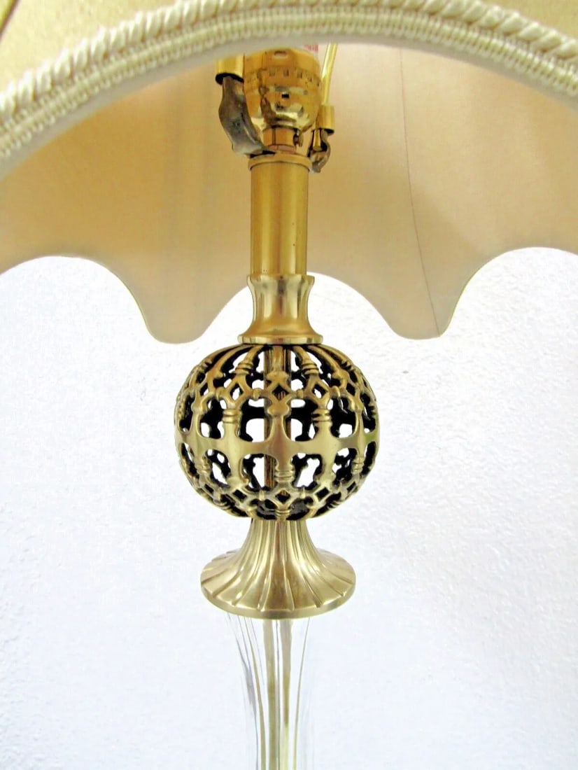 Chelsea House Daines Glass and Brass Art Nouveau Style Accent Lamp - 6