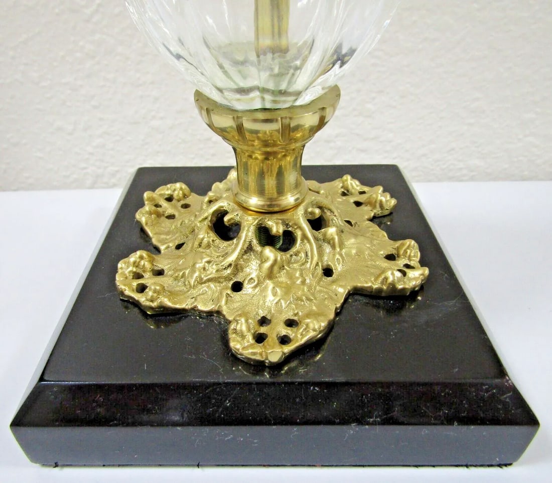 Chelsea House Daines Glass and Brass Art Nouveau Style Accent Lamp - 9