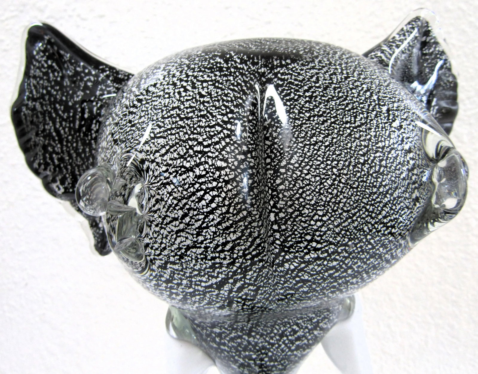 1970s Murano Attributed Art Glass Sommerso Tusked Elephant Head Sculpture - 10