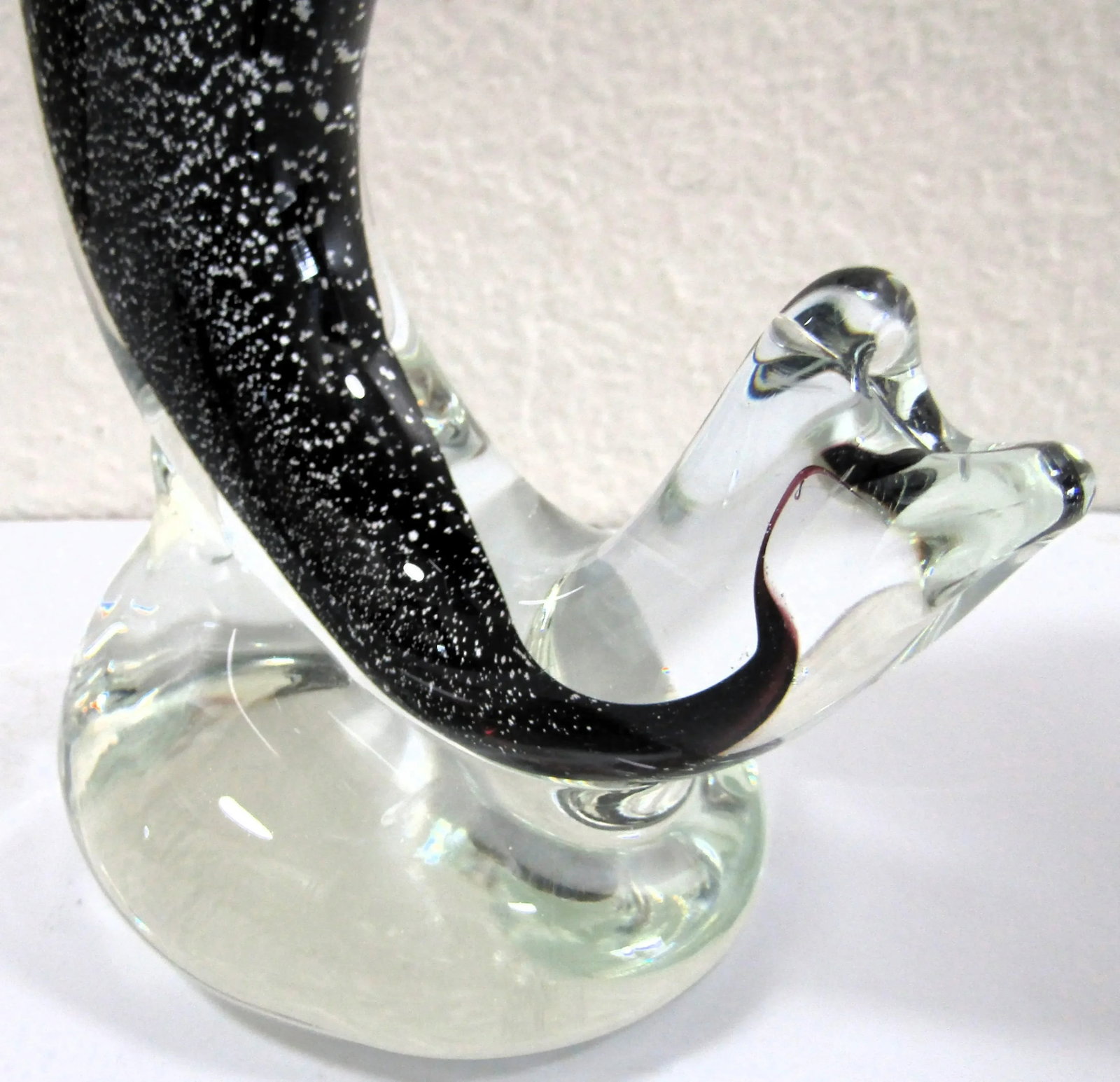 1970s Murano Attributed Art Glass Sommerso Tusked Elephant Head Sculpture - 12