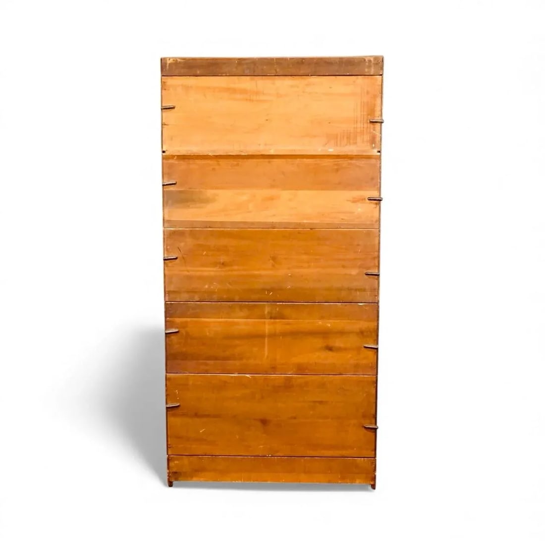 Antique Arts and Crafts Oak Wood Five-Stack Barrister Bookcase by Lundstrom - 6