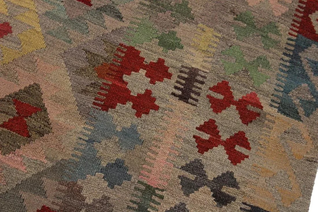 Shabby Chic Tribal Kilim Hand-Woven Wool Rug -5"²7"³ × 8"²4"³ - 4
