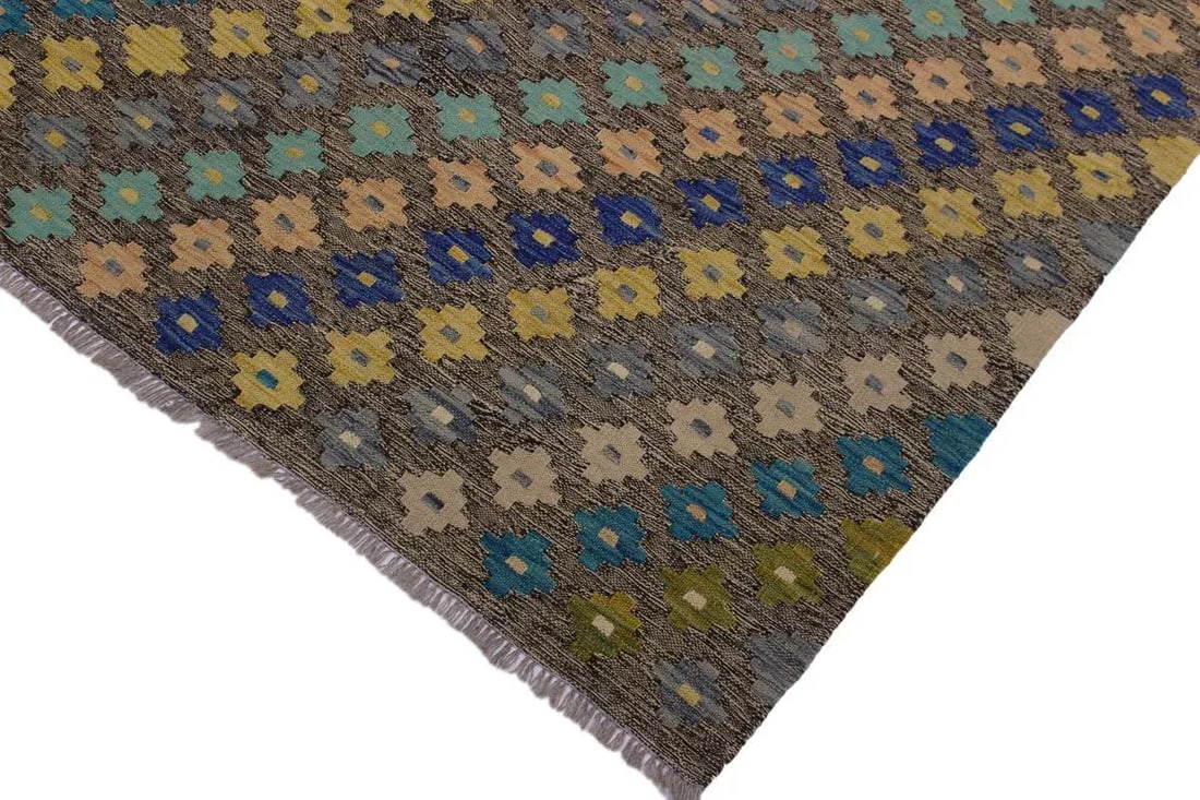 Boho Chic Kilim Hand-Woven Wool Rug - 5"²10"³ × 8"² - 3