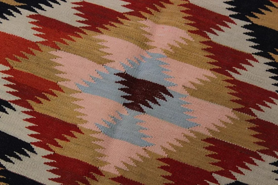 Bohemian Kilim Hand-Woven Wool Rug - 4"²6"³ × 6"²6"³ - 4