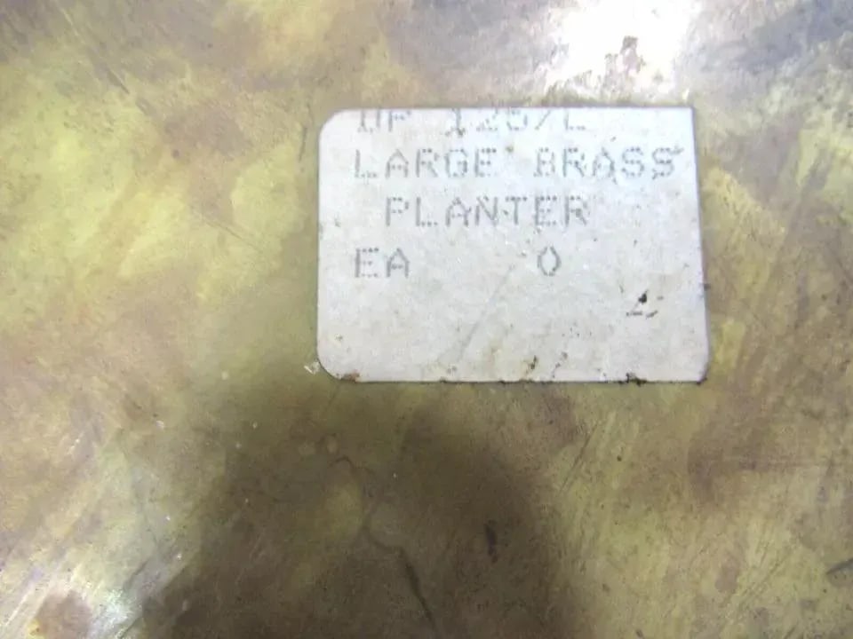 Vintage Large Italian Brass Hand Chased Planter - 11