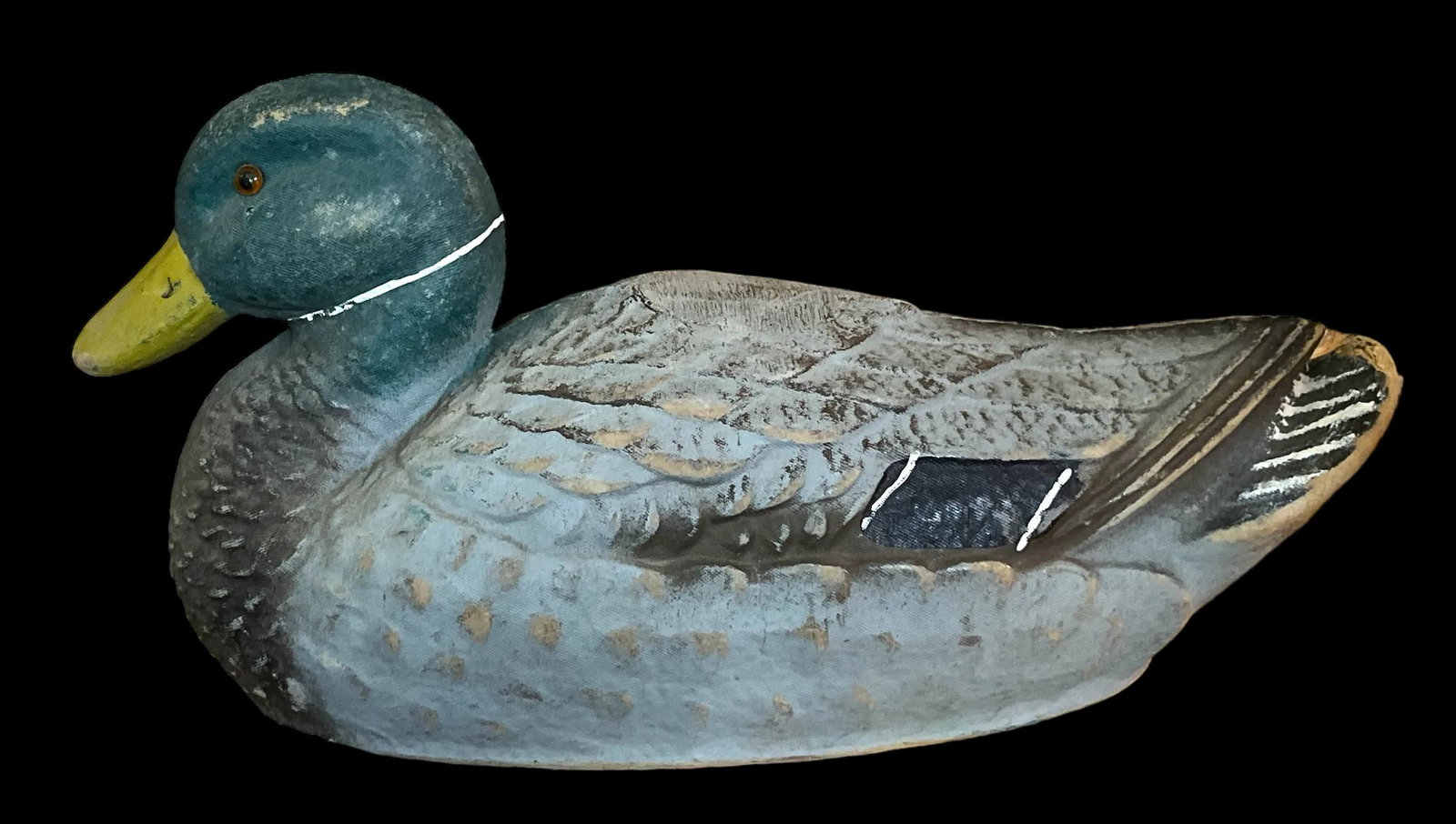 1940s Hand Painted Papier Mâché Mallard Drake Duck Decoys - Set of 3 - 6
