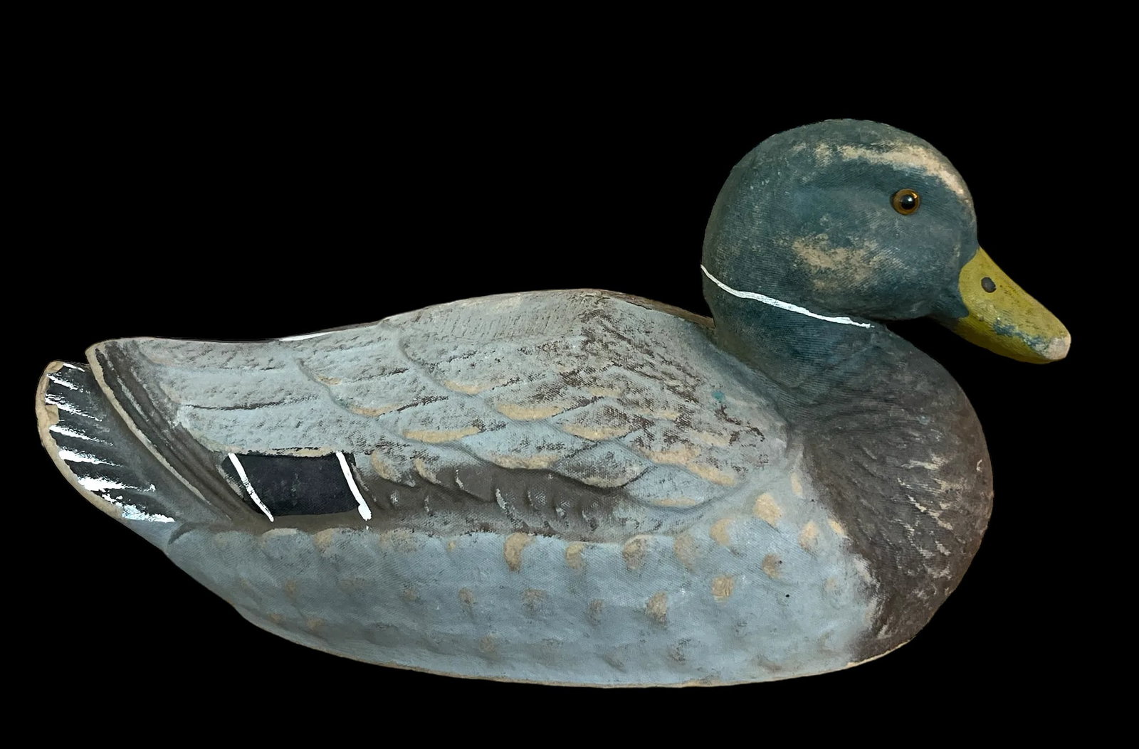 1940s Hand Painted Papier Mâché Mallard Drake Duck Decoys - Set of 3 - 7