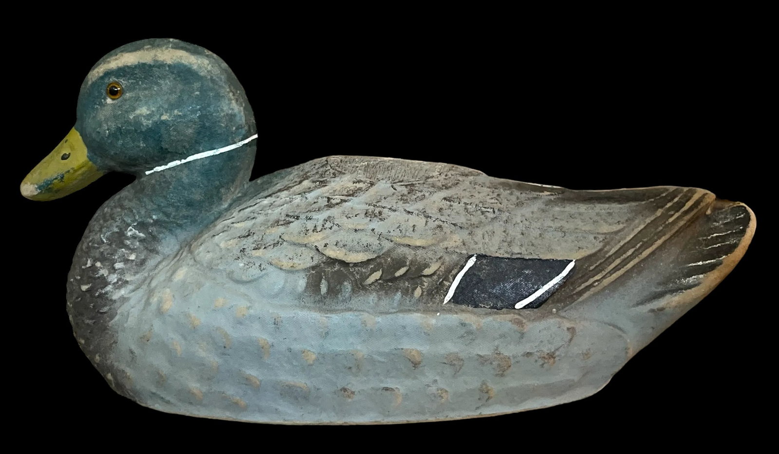 1940s Hand Painted Papier Mâché Mallard Drake Duck Decoys - Set of 3 - 8