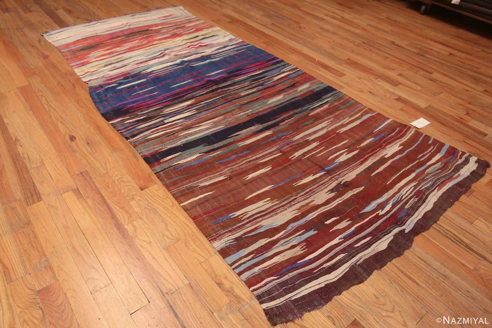 Nazmiyal Collection Gallery Colorful Vintage Moroccan Kilim Rug - 2