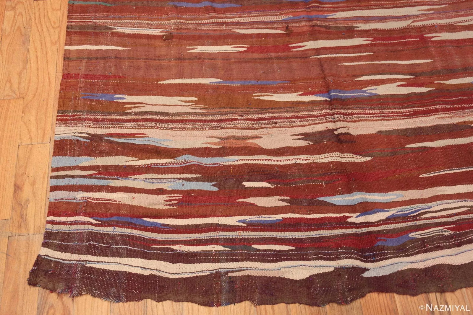 Nazmiyal Collection Gallery Colorful Vintage Moroccan Kilim Rug - 5