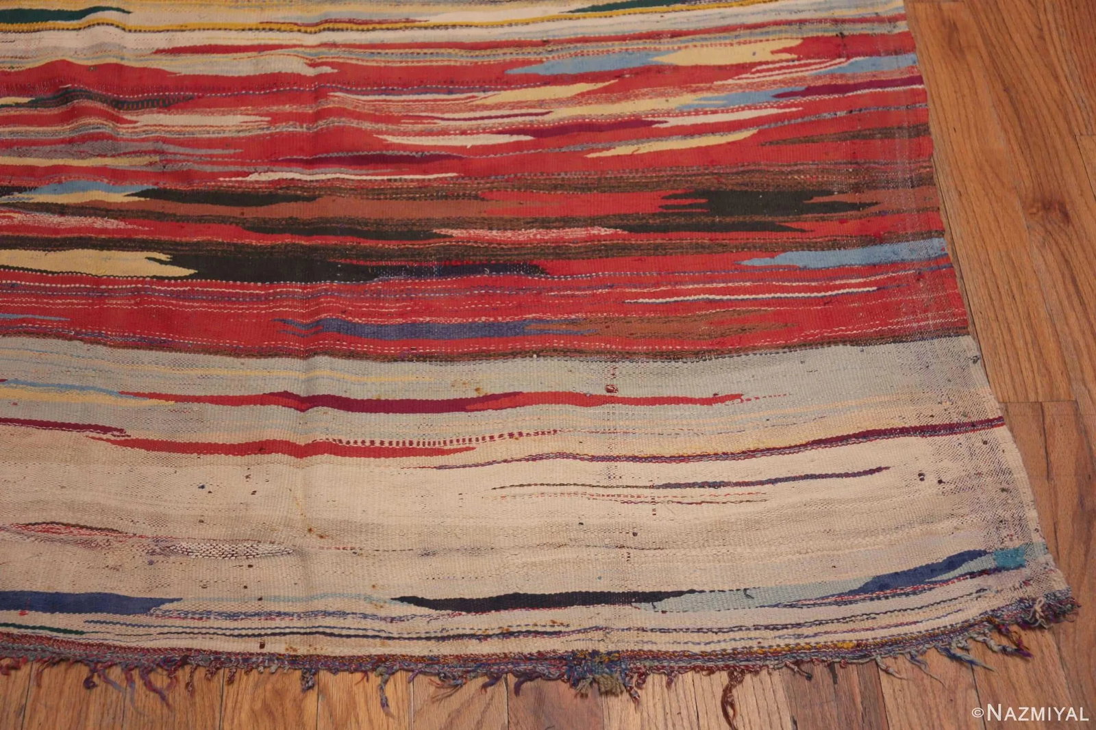 Nazmiyal Collection Gallery Colorful Vintage Moroccan Kilim Rug - 7