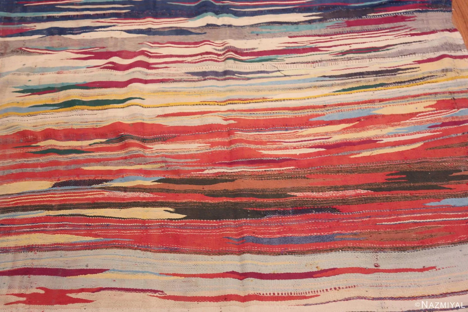 Nazmiyal Collection Gallery Colorful Vintage Moroccan Kilim Rug - 9