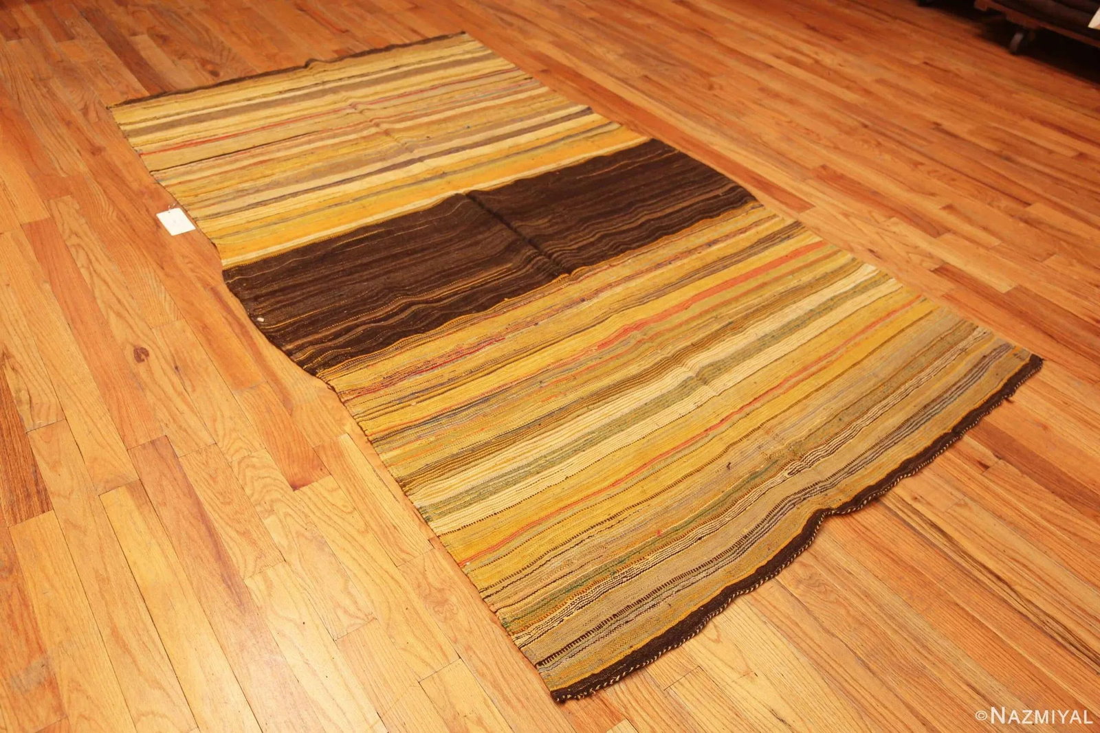 Nazmiyal Collection Warm Colors Vintage Moroccan Flatweave Rug - 2
