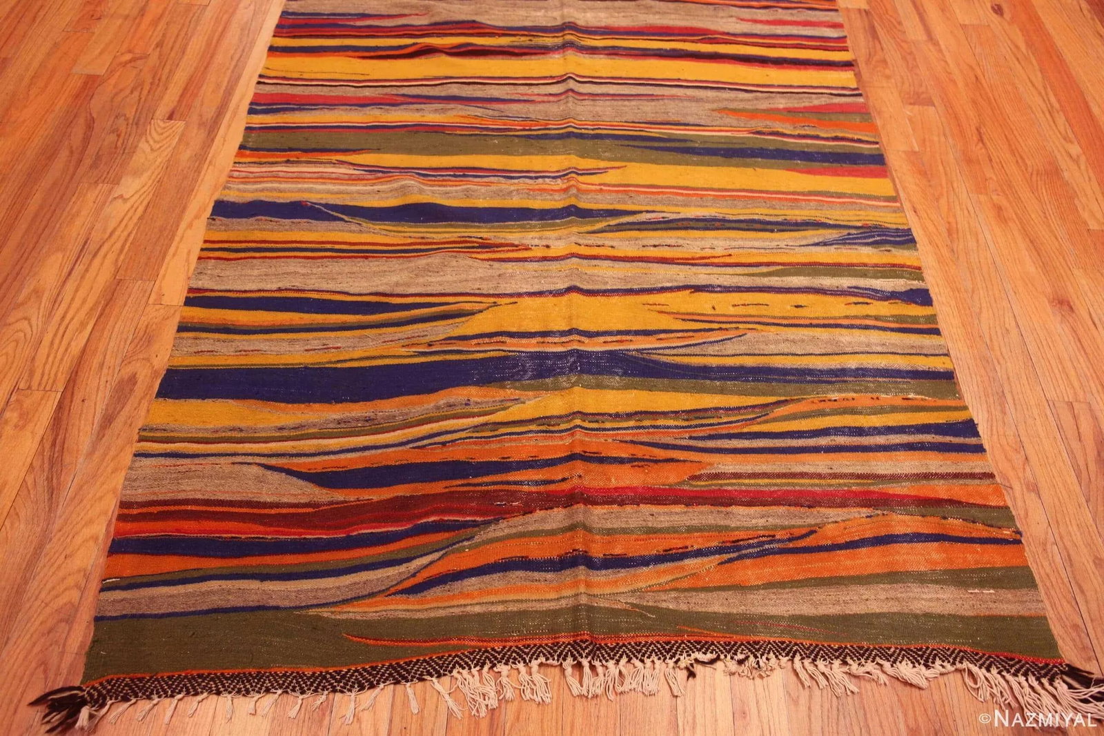 Nazmiyal Collection Vintage Moroccan Colorful Kilim Rug - 2