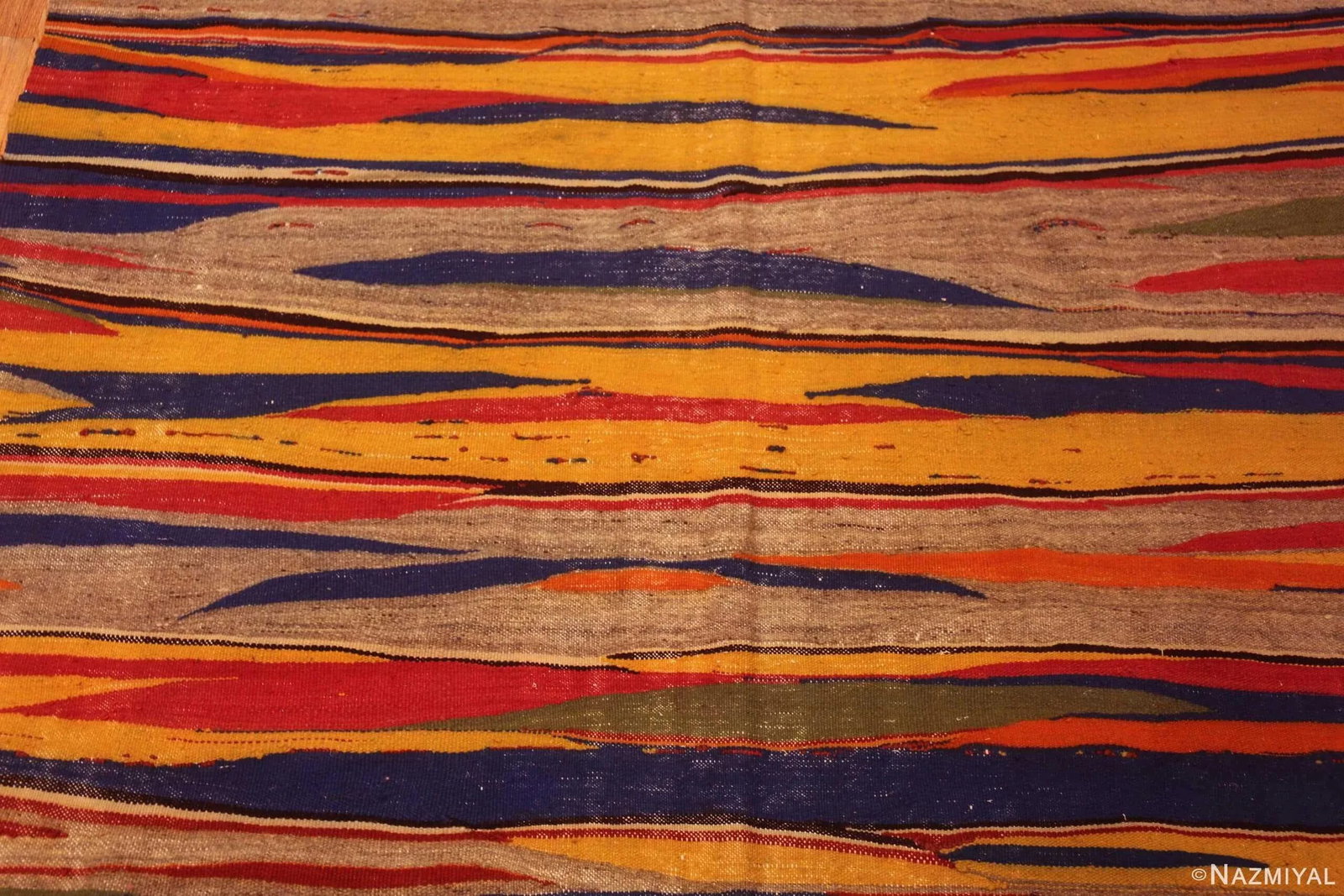 Nazmiyal Collection Vintage Moroccan Colorful Kilim Rug - 4